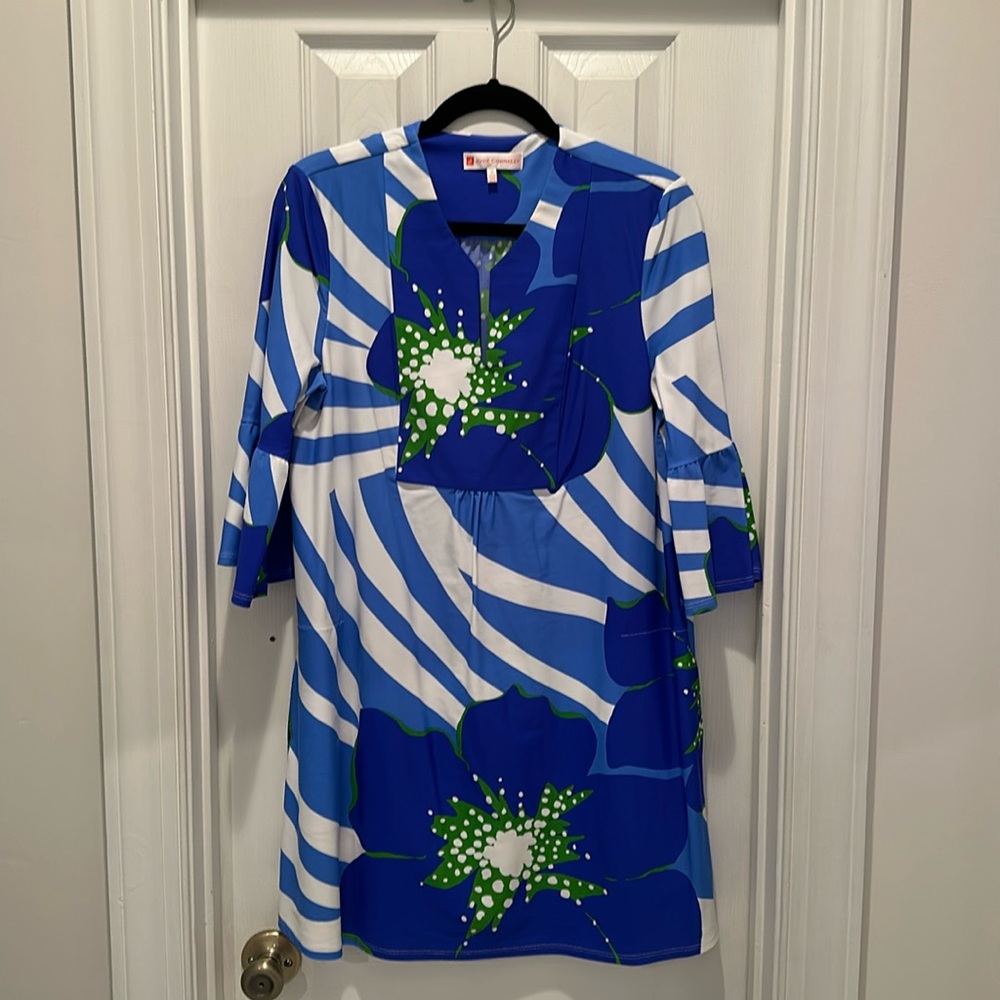 Jude Connally Kerry dress blue floral periwinkle